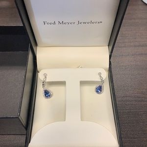 Blue teardrop earrings